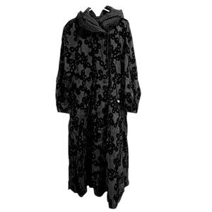 MycraPac Reversible Long Duster Full Length Rain Cloak Trench Coat Velour Hooded